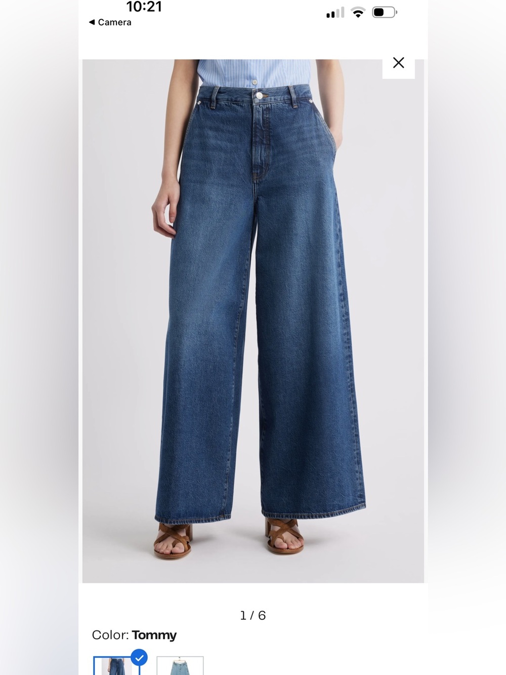Frame Denim Dark Indigo Wide Leg Jeans